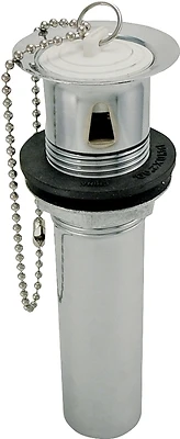 Pp3112pc Pop-out Lavatory Plug, Brass, Chrome, 1-1/4" X 12", 2 Pieces