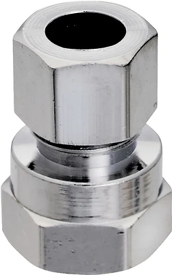 Pp20073lf Straight Water Supply Connector, 1/2 Fip X 3/8 Od, Chrome