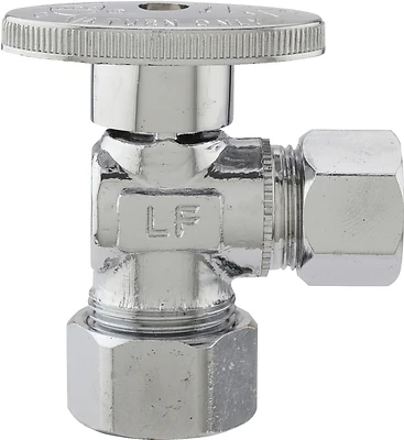 5/8 In. Compression X 1/2 In. Quarter Turn Angle Shut-off Valve Pp62-1pclf
