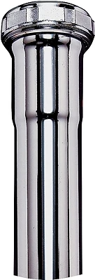 Pp12-8cp 1-1/4" X 8" Extension Tube, 22 Gauge Brass Slip Joint
