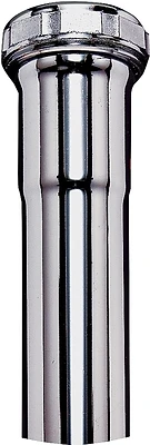 Pp13-8cp 1-1/2" X 8" Brass Extension Tube - 22 Gauge Slip Joint