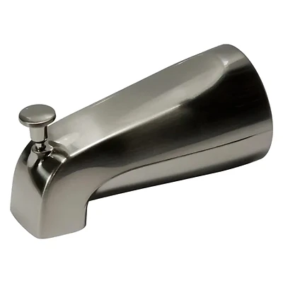 Plumb Pak PP825-36N Bathtub Spout, Front End Mount, Brushed Nickel