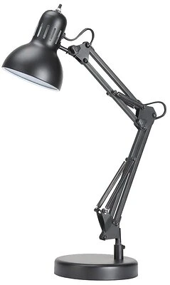 Boston Harbor TL-WK-134E-BK-3L Adjustable Swing Arm Desk Lamp, 60W, Black