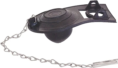 ProSource 24462-3L Toilet Tank Flapper and Chain, Black