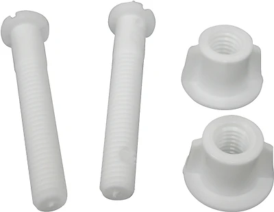 Adjustable Toilet Seat Bolt Set, White, Model Pmb-215-3l