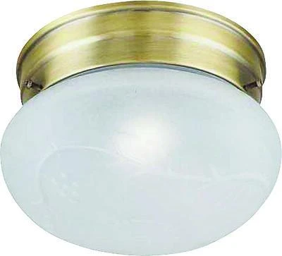 F14ab01-8063-3l 1-light Flush Antique Brass Ceiling Fixture