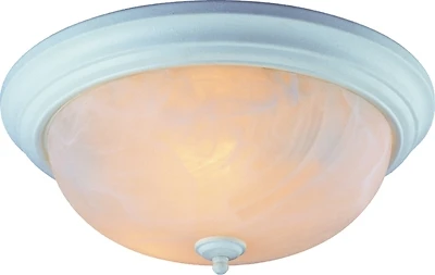 Brt-fl2263l 2-light Textured White Alabaster Ceiling Fixture