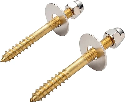 Toilet Screw Set 1/4 Inch X 2-1/2 Inch With Washers