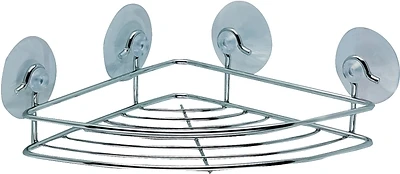 Ss-5881-ch-3l Chrome Corner Shower Shelf With Suction Cups