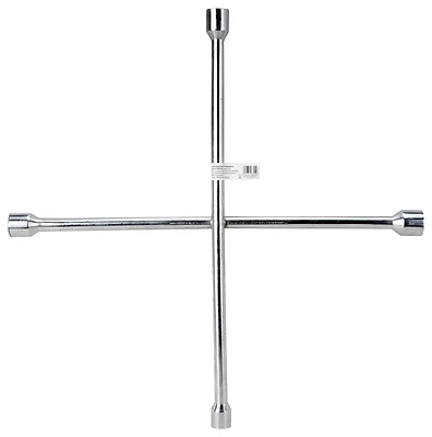 ProSource JL-AT-TGCW10123L Lug Wrench, 20 In, 4-Way, Carbon Steel, Chrome