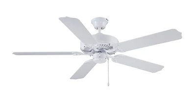 Cf-78092 52-inch White Outdoor Ceiling Fan With 5 Blades