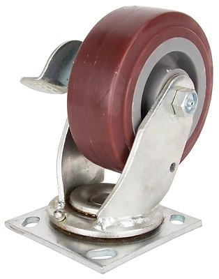 ProSource JC-P04 Swivel Plate Caster, 5 In x 2 In, Polyurethane, 450 Lb