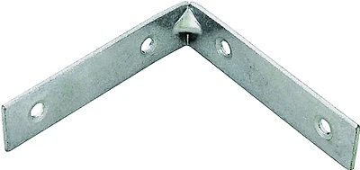 Cb-z08-013l Zinc Corner Brace, 8 X 1-1/8 In, Pack Of 5
