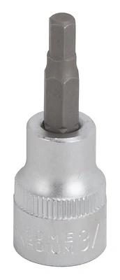 3/16 Inch Hex Bit Socket, 3/8 Inch Drive, Chrome Vanadium Steel