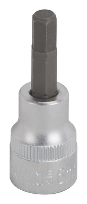 6mm Socket Hex Bit, 3/8 Inch Drive, Chrome Vanadium Steel