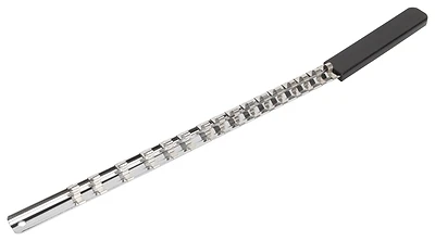 1/4 Inch Drive Socket Clip Rail, 17 Inch Length, Holds 16 Sockets