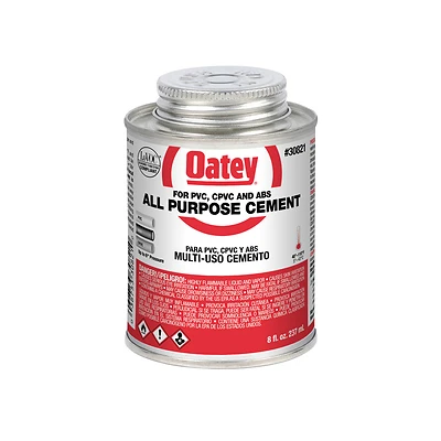 All-Purpose Solvent Pipe Cement, Clear, 8 oz.