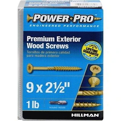 Power Pro No. 9 x 2-1/2 in. L Star Flat Head Ceramic Coated Steel Deck Screws 1 lb. 100 pk