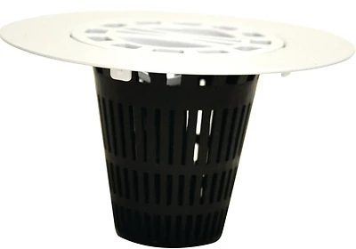Danco 10533 Shower Drain Hair Catcher Basket, White, 3-In.