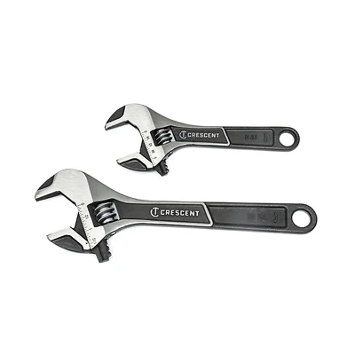 2-Pc. Wide Jaw Adjustable Wrench Set, 6 & 10 In.
