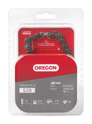 Oregon S39 Xtraguard Chainsaw Chain, 10 In. Bar, 39-Link
