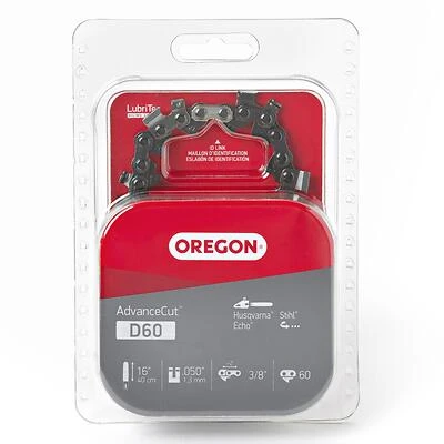 Oregon D60 AdvanceCut Chainsaw Chain, 16 In. Bar, 60 Links