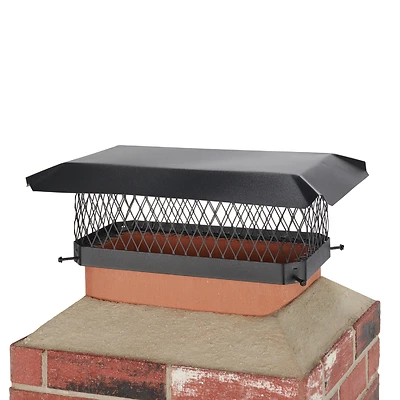 Chimney Cap, Black Steel, 13 x 18 In.