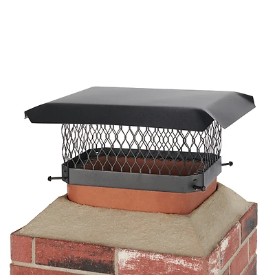 Shelter SC913 Chimney Cap, Black Steel, 9 x 13 In.