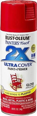 Painter's Touch 2X Spray Paint, Gloss Apple Red, 12-oz.