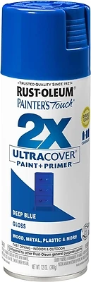 Painter's Touch 2X Spray Paint, Gloss Deep Blue, 12 oz.