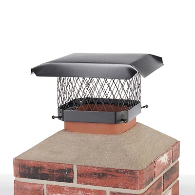 Shelter SC99 Chimney Cap, Black Steel, 9 x 9 In.