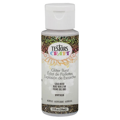 Acrylic Craft Paint, Glitter Burst Gold Rush, 2-oz.