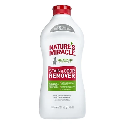 Stain & Odor Remover, Just for Cats, 32-oz.