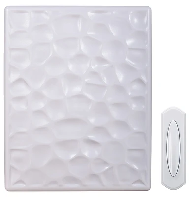 Wireless Door Chime Kit, White/Nickel Finish