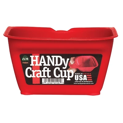 HANDy 1100-CC Paint Craft Cup, 8 oz., Red
