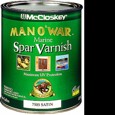 Mccloskey Man O'war Satin Marine Varnish, 1 Gallon - Superior Uv Protection
