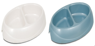 Petmate 23174 Double Diner Pet Bowl, 1 Cup, Plastic