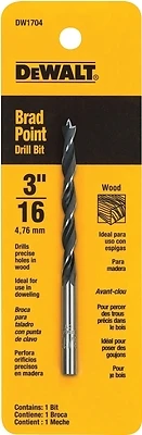 3/16 Inch Brad Point Drill Bit Dw1704 - High Speed Steel Precision Tool