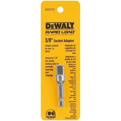 DeWalt DW2542 Socket Adapter, 3/8 In. Drive, Steel