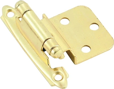 Amerock BPR34283 Cabinet Hinge, Steel, Polished Brass