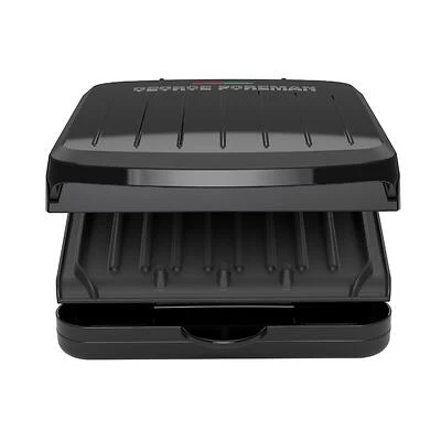 2-Serving Electric Indoor Grill & Panini Press, Black