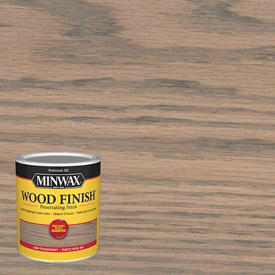 Minwax 701004444 Wood Finish Interior Stain, Rustic Beige, 1 Qt.