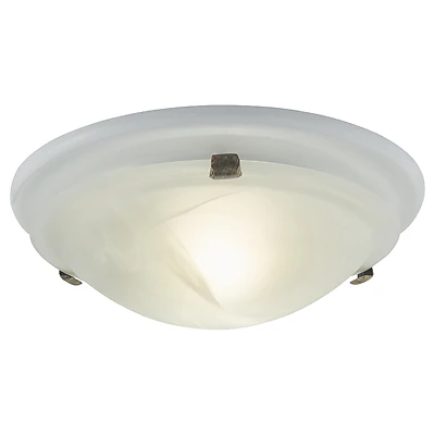 Decorative Ventilation Fan Light, 80 CFM, 2.5 Sones, White, Brushed Nickel
