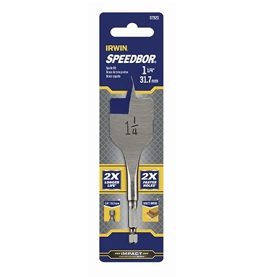 Irwin 87920 Speedbor Spade Drill Bit, 1-1/4 x 4 In., Hex Shank