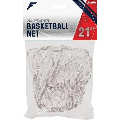 Franklin Sports 1640 All-Weather Basketball Net, 21 In, Nylon, White