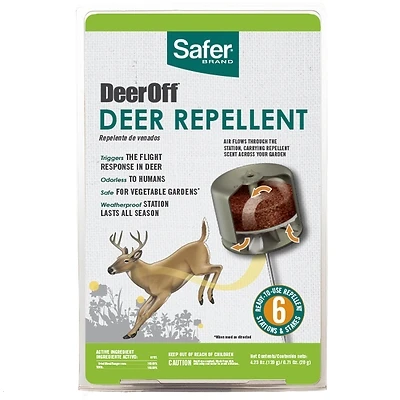 Safer 5962 Deer Off Deer Repellent Station, 6-Pack