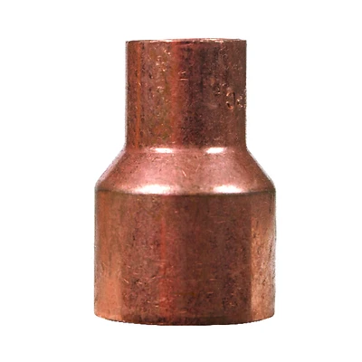 1/2 In. X 1/4 In. Reducing Copper Coupling With Stop, Model W00725d, 1 Pk
