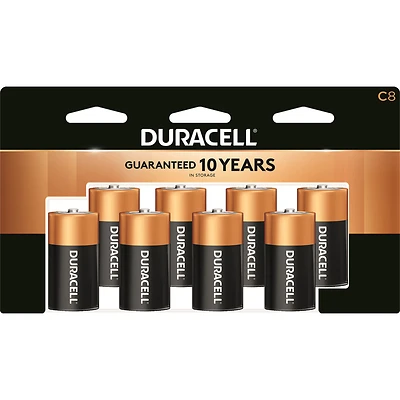 Duracell MN14R8DWZ17 Coppertop C Alkaline Batteries, 1.5V, 8-Pack