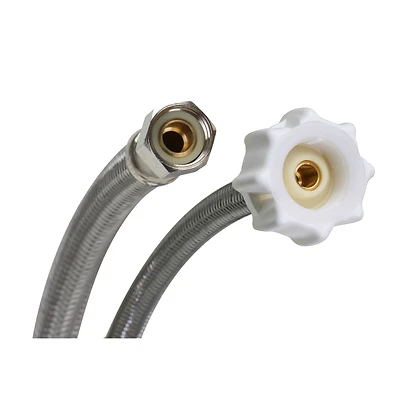 Fluidmaster B1T12CS Toilet Connector, Click Seal, Braided Stainless Steel, 12 In.