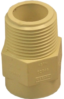 CPVC Pipe Adapter, 3/4 In. MPT